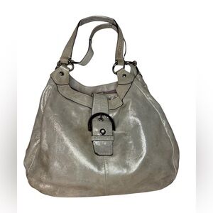 Coach Soho Lynn hobo shoulder bag in metallic leather